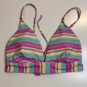 Jessica Simpson Colorful Striped Bikini Top and Bottom